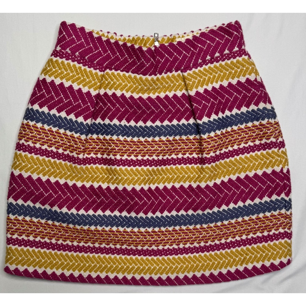 Anthropologie Nomad Morgan‎ Carper Women's Small Woven Chevron Stripe Mini Skirt